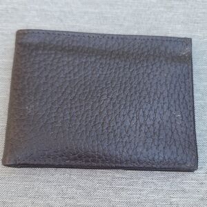 John Weitz Brown Pebbled Leather Bifold Men's Wallet